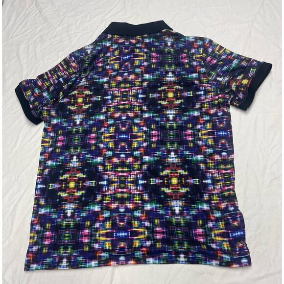 1 Like No Other Polo Shirt Mens Size M Abstract All Over Print Golf Multicolor - Picture 7 of 7